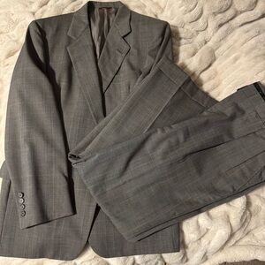 Hart Schaffner Marx Charcoal Pinstripe Suit